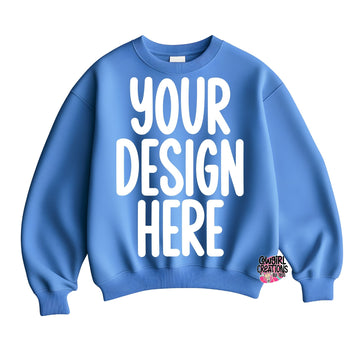 Custom sweatshirts made your way — soft, cozy, and printed with your design or logo!