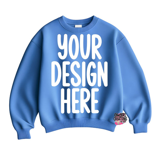 Custom sweatshirts made your way — soft, cozy, and printed with your design or logo!