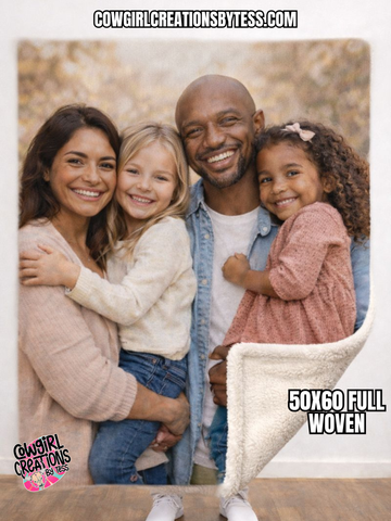 Sherpa Blanket Full Sized 50x60 custom