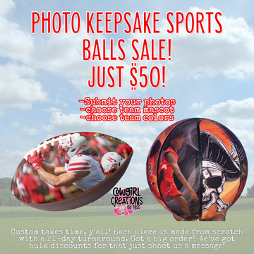Custom Photo Keepsake Basketballs & Footballs