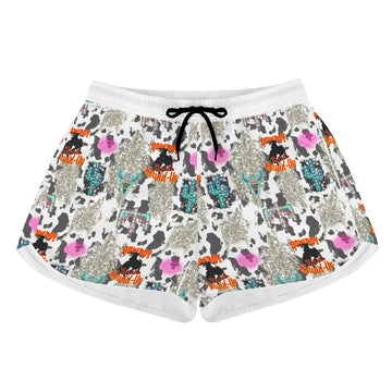 Women's Round Up Cowboy Print Casual Shorts